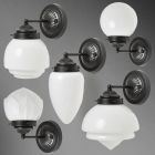 Art Déco Wandlamp @8 zwart
