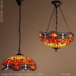 Lampe  Suspendue Dragonfly Orange Large